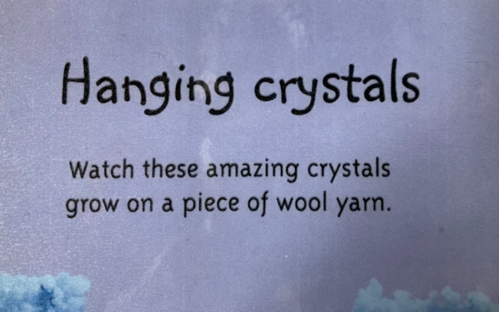 Hanging crystals