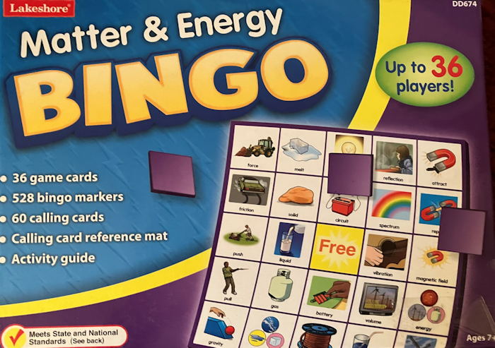 Matter & Energy Bingo